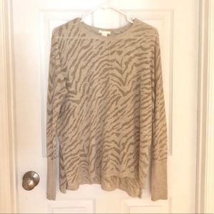 H&M Sheer Animal Print Sweater
